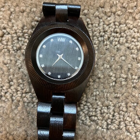 WeWood Odyssey Crystal Black Wooden Wood We Wood Watch Brand New In Box - Picture 1 of 6